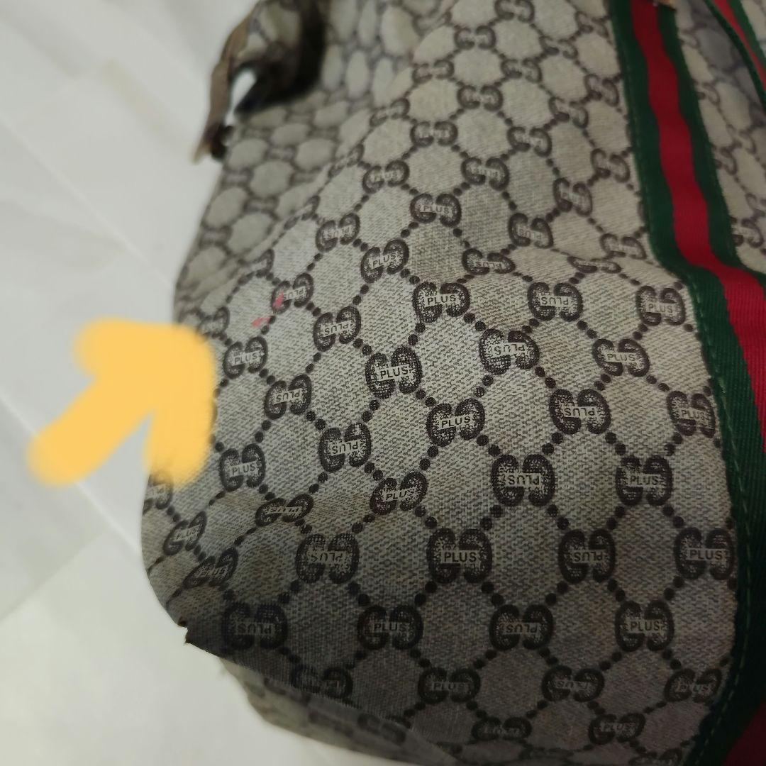 【美品】GUCCI オールドグッチ ボストンバッグ シェリーライン GG w11
