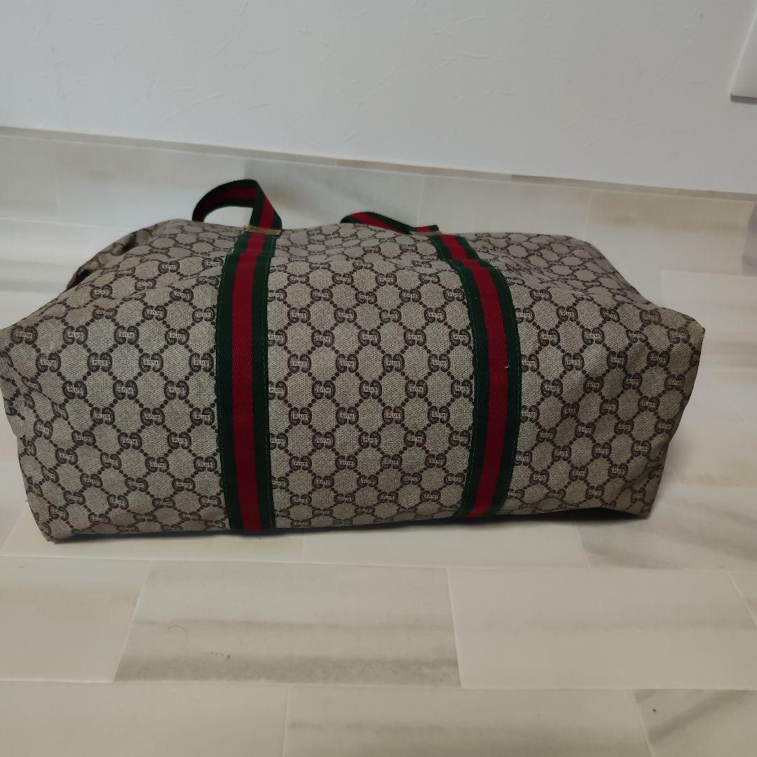 【美品】GUCCI オールドグッチ ボストンバッグ シェリーライン GG w11