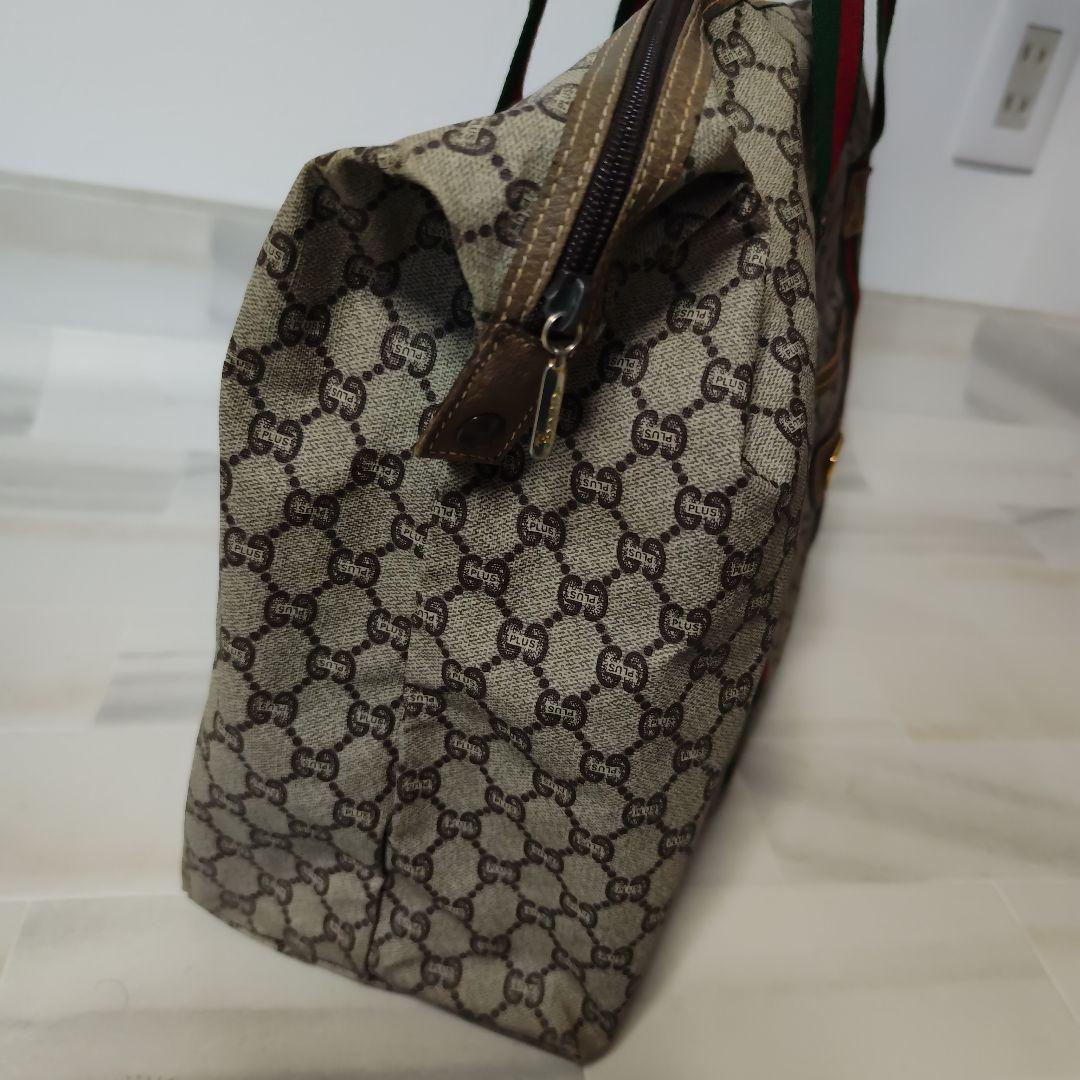 【美品】GUCCI オールドグッチ ボストンバッグ シェリーライン GG w11