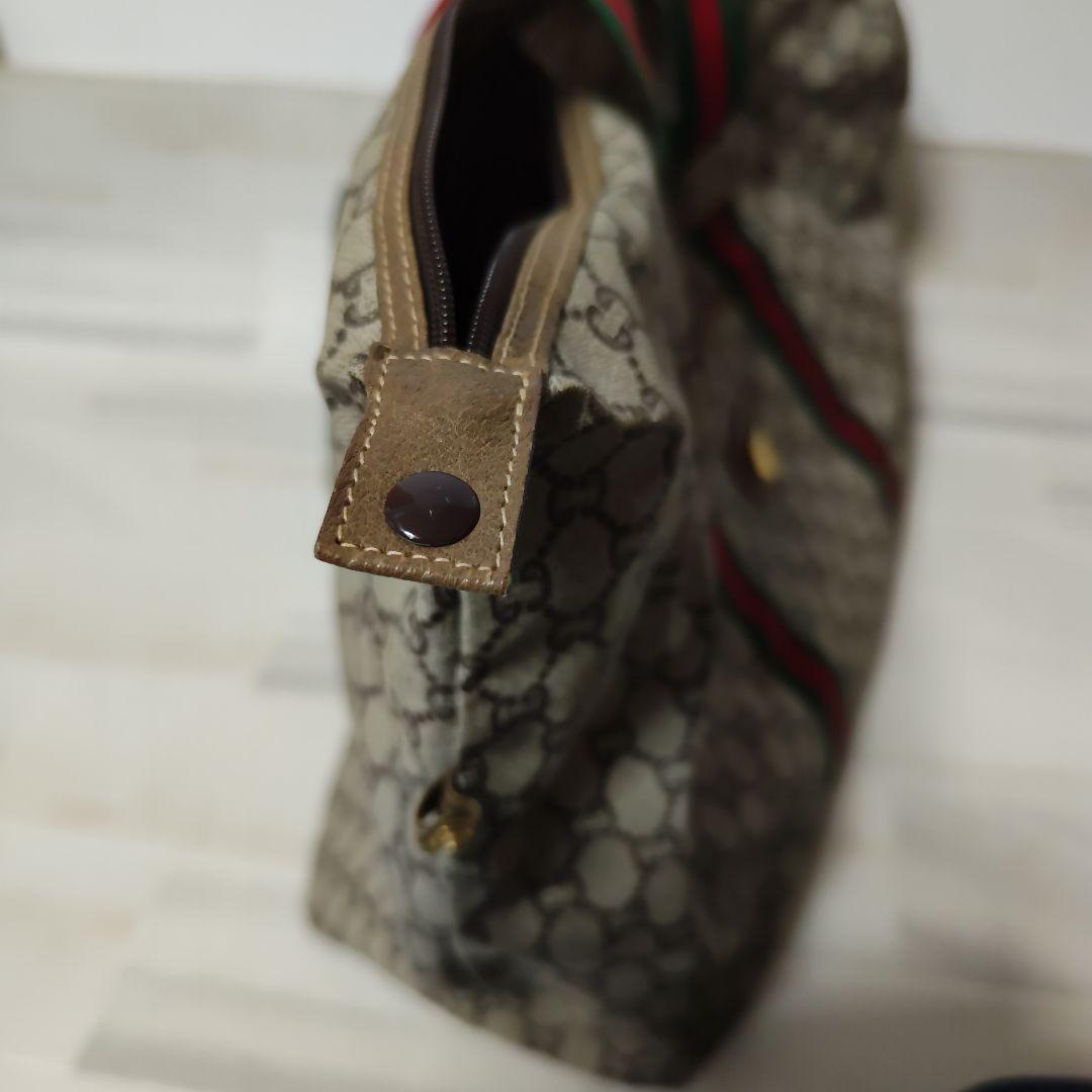 【美品】GUCCI オールドグッチ ボストンバッグ シェリーライン GG w11