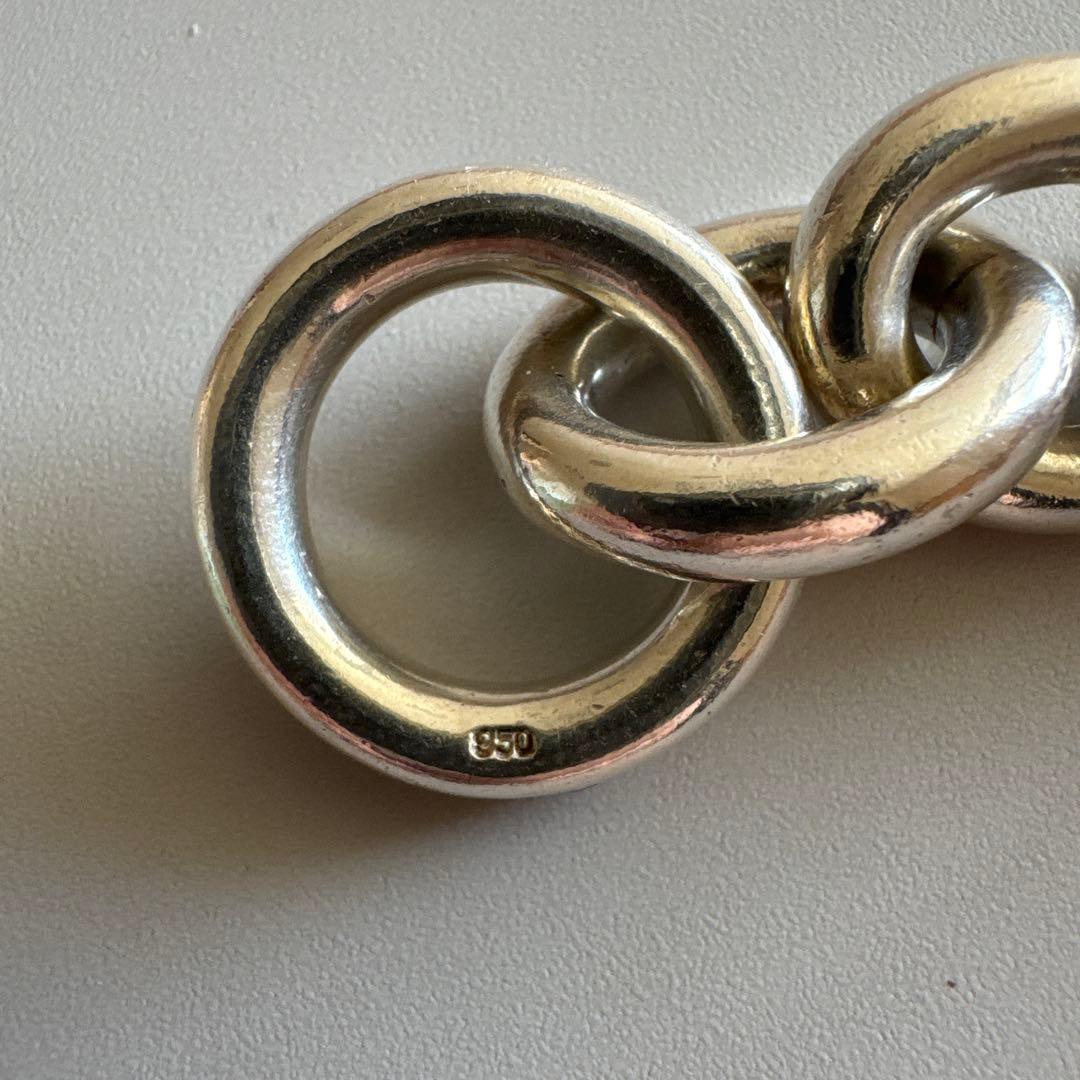 クレッシェンド タイプ ブレスレット シルバー950 約90g