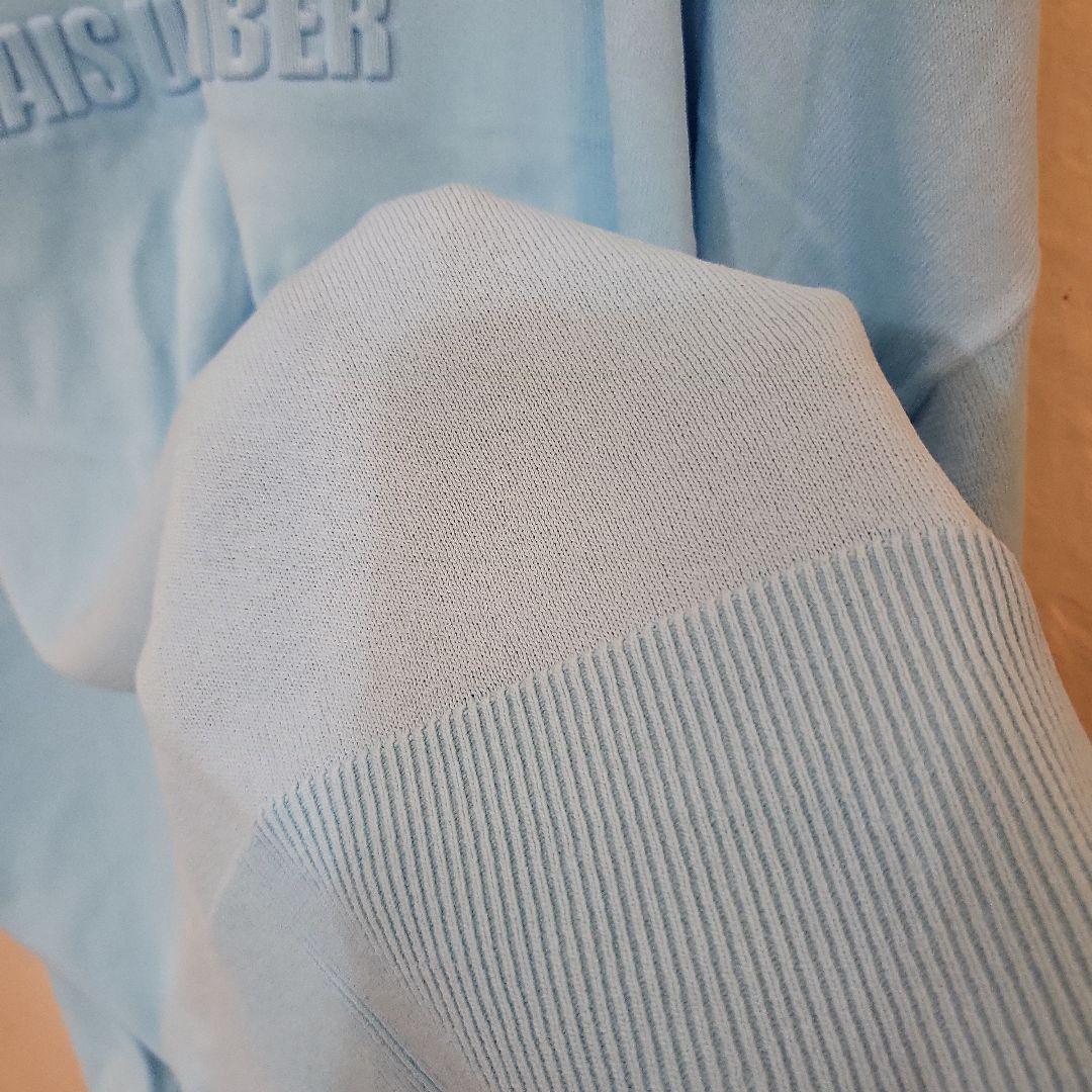 BLUE FRONCE ロゴ入り ニットセーター 長袖　オーバサイズ