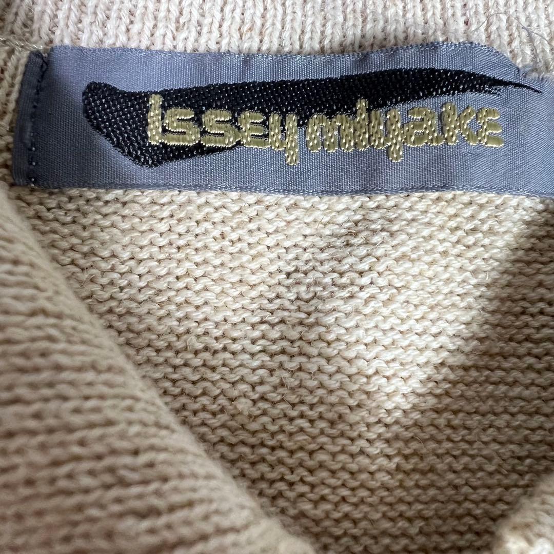 80s 筆タグissey miyake ニットポロ アシンメトリー M 変形