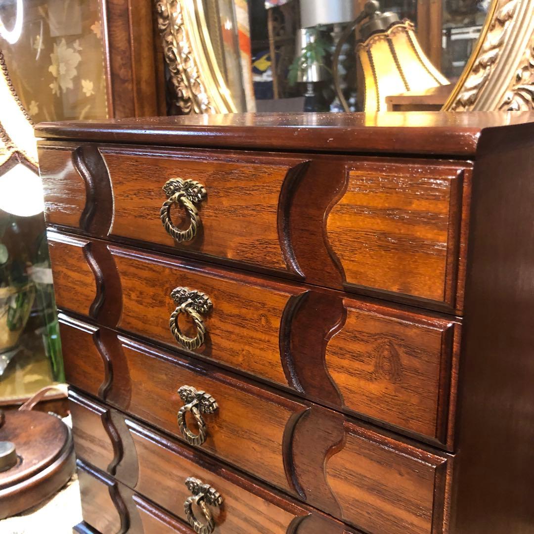 アンティーク小物入れ　書類ケース　ジュエリーボックス　コンパクトサイズ