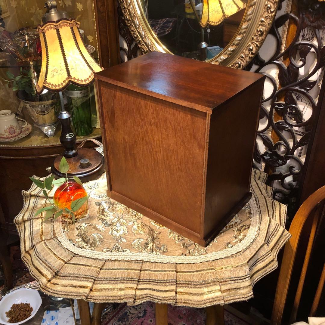 アンティーク小物入れ　書類ケース　ジュエリーボックス　コンパクトサイズ