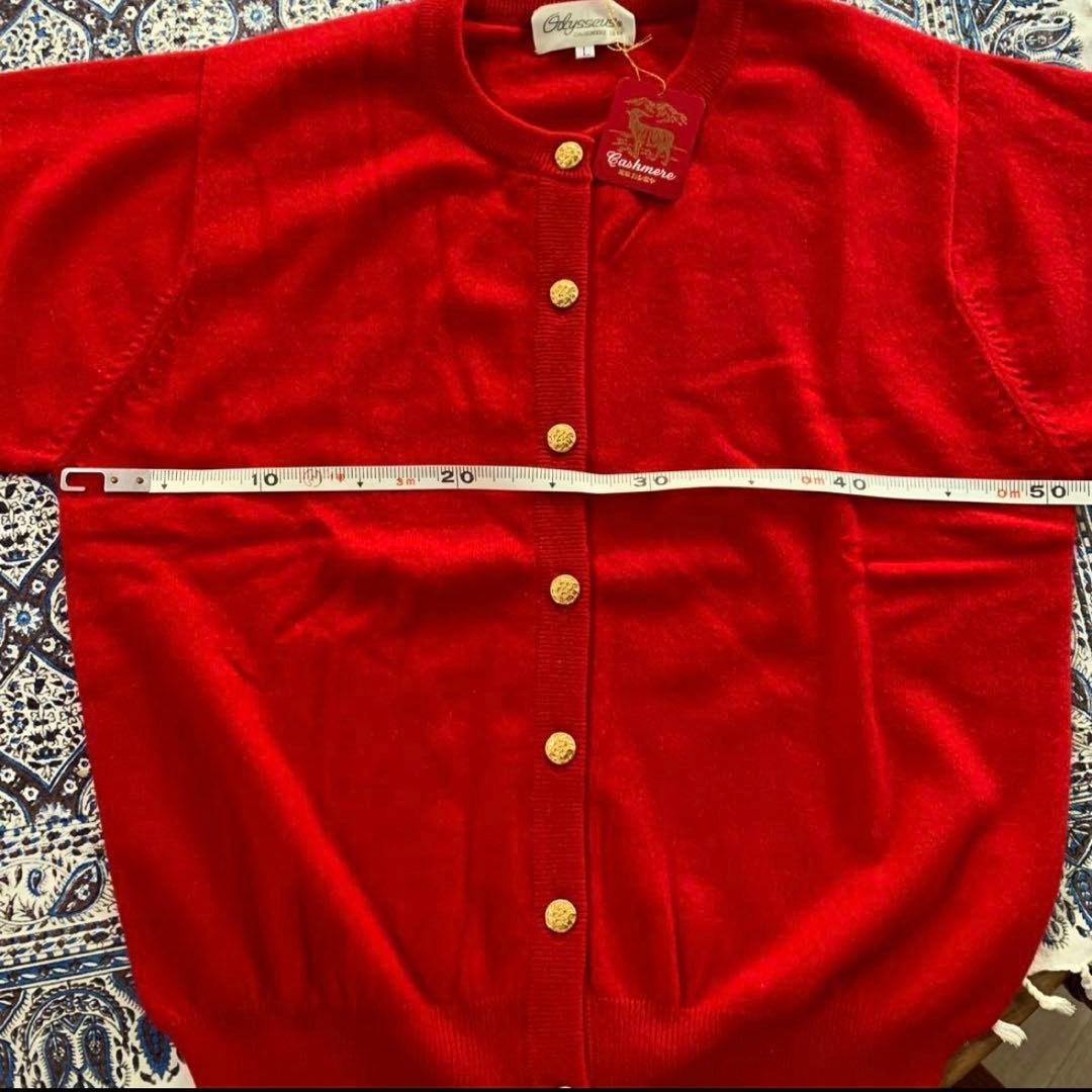 新品　カシミヤ100% カーディガン　ニット　アンサンブル　イエロー　L