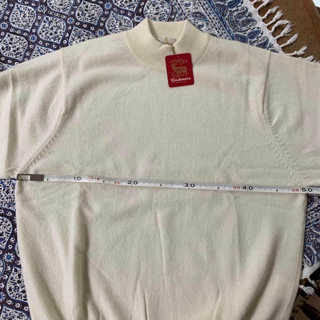 新品　カシミヤ100% カーディガン　ニット　アンサンブル　イエロー　L