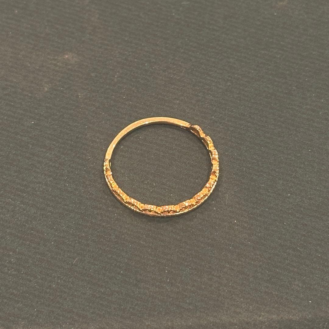 ete レイヤード レース リング　K10 YG 15号