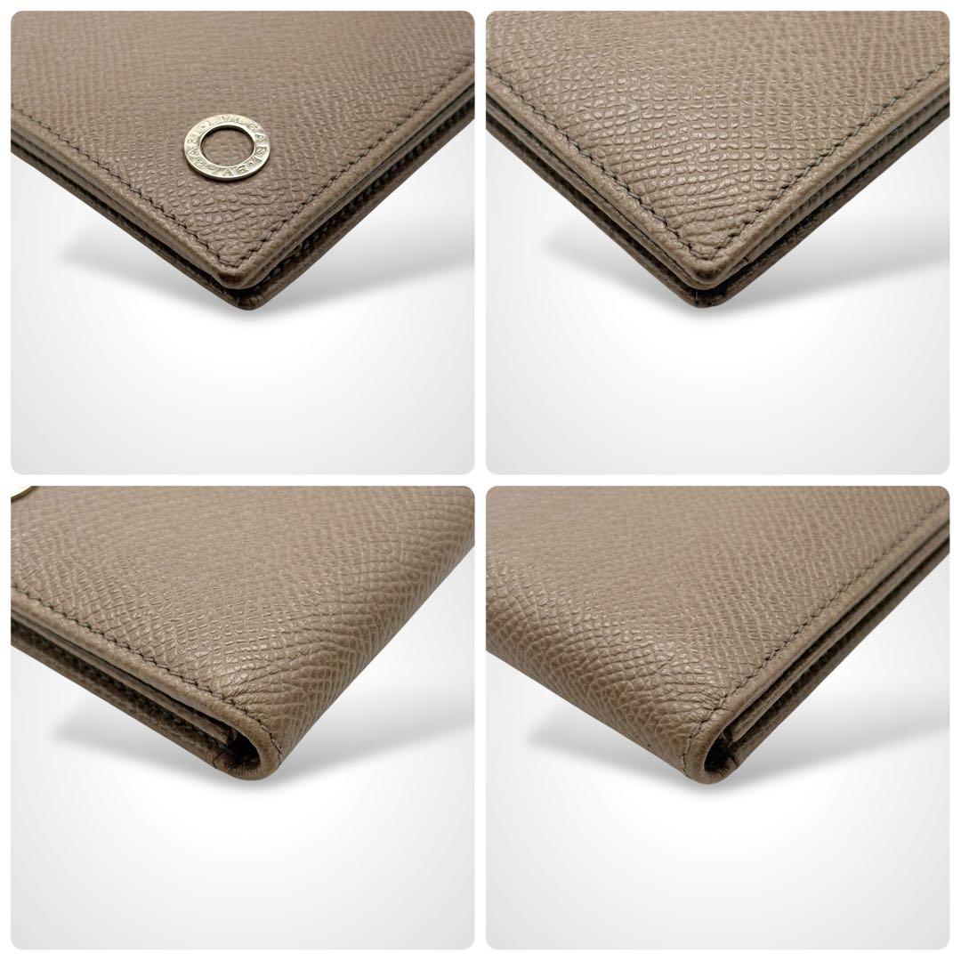 極美品✨BVLGARI ブルガリ 名刺入れ レザー グレージュ 本革 ビジネス