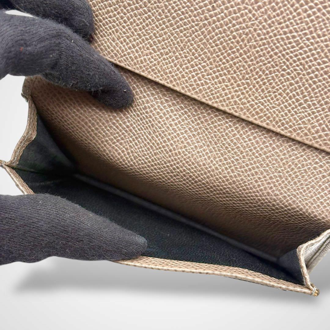 極美品✨BVLGARI ブルガリ 名刺入れ レザー グレージュ 本革 ビジネス