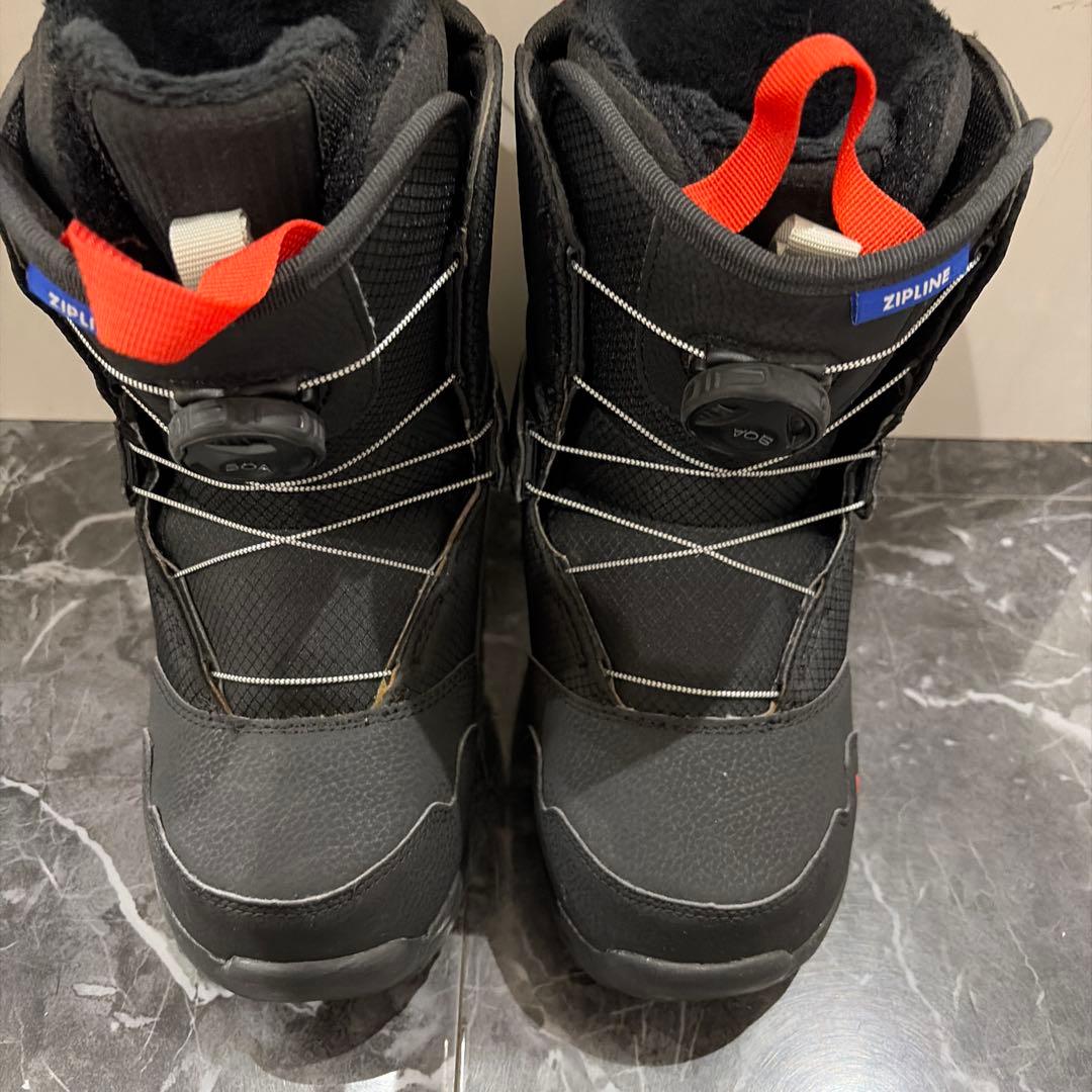 ヤス！！ZIPLINE 子ども用スノーボードブーツ ブラック