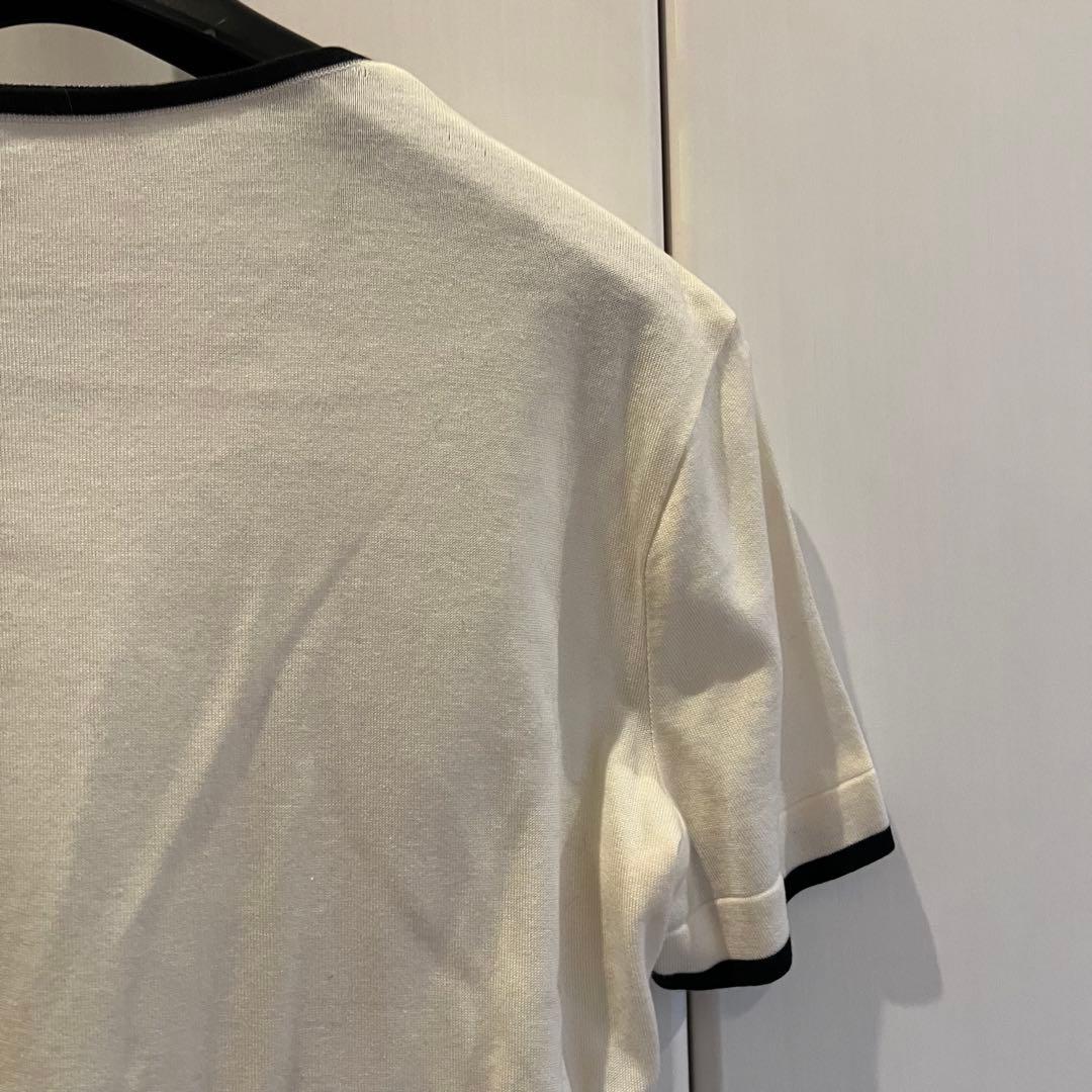 CHANEL シャネル　半袖カットソー　44サイズ ホワイト/ブラック