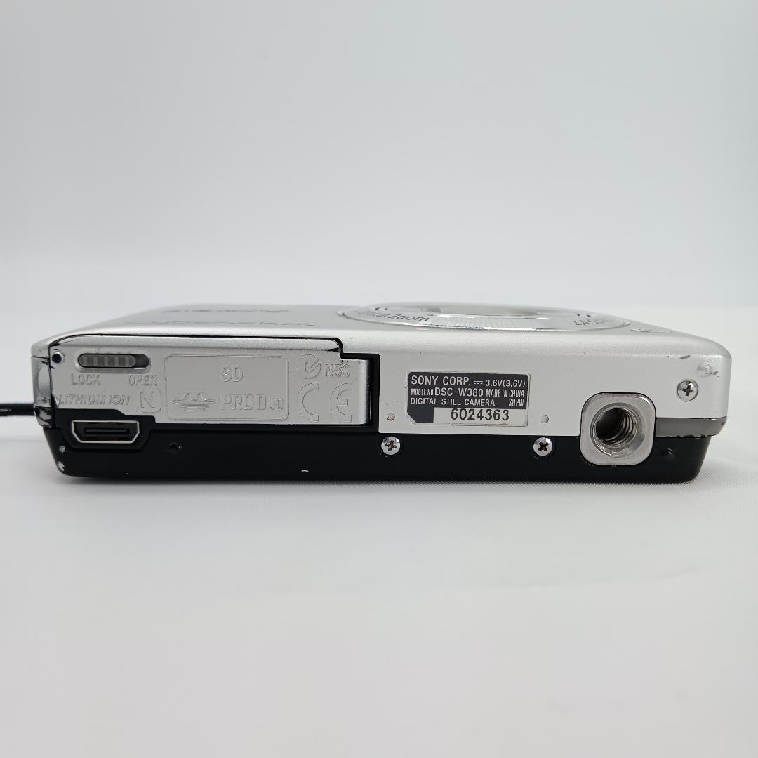 SONY サイバーショット DSC-W380 シルバー バッテリー付 ジャンク