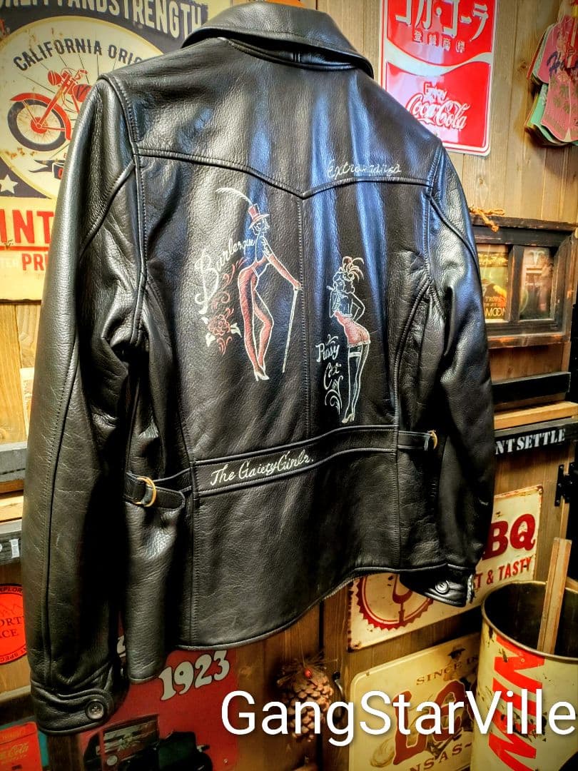 ギャングスタービルライダース グラットハンド レザージャケット ウィアード