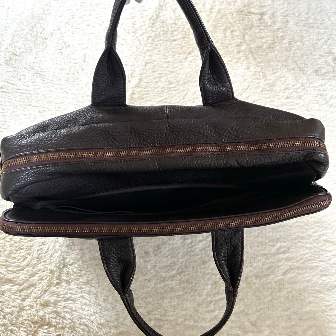 porter 吉田カバン オールレザービジネスバッグ シボ革 2way ブラウン