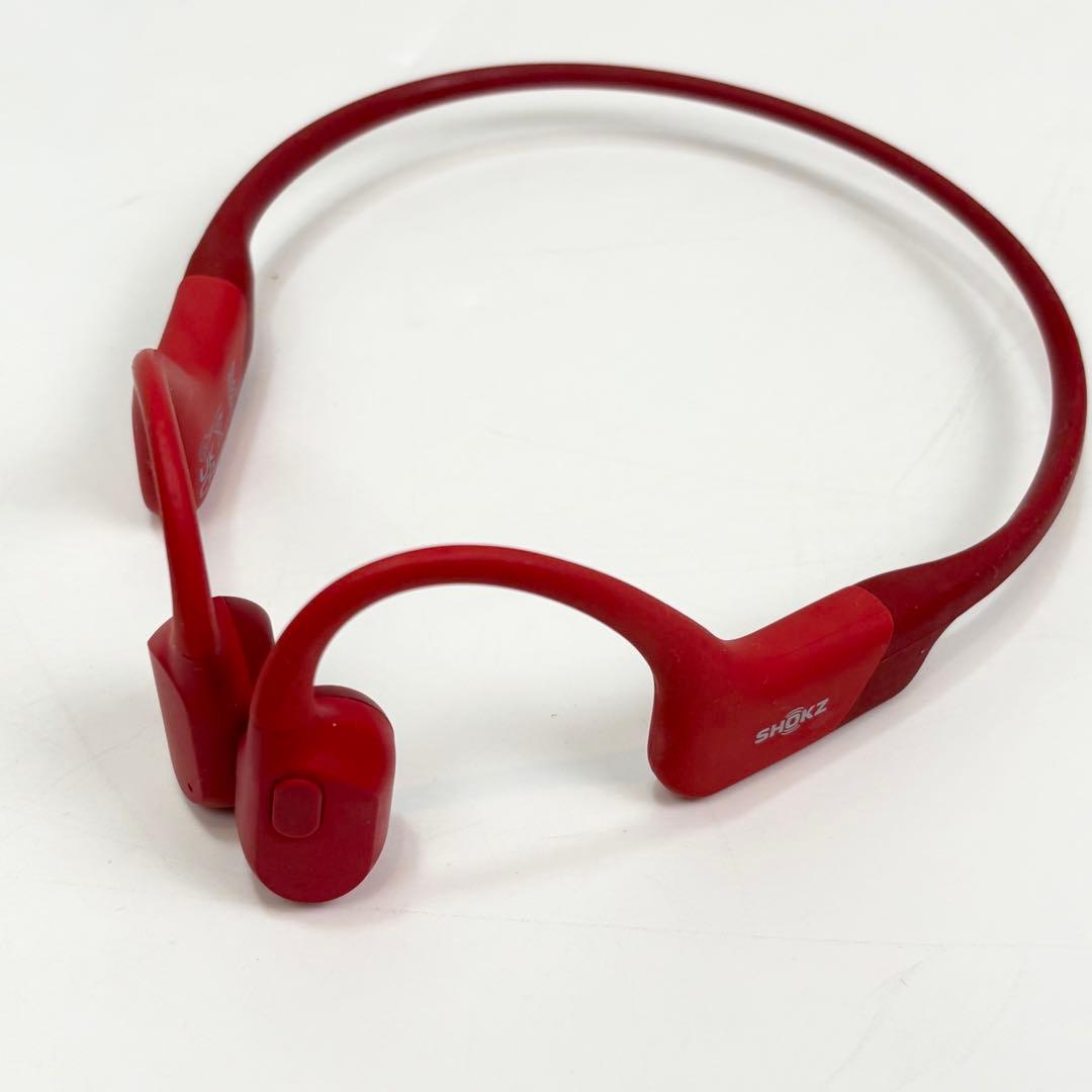 Shokz OPENRUN 骨伝導イヤホン レッド 箱付 美品