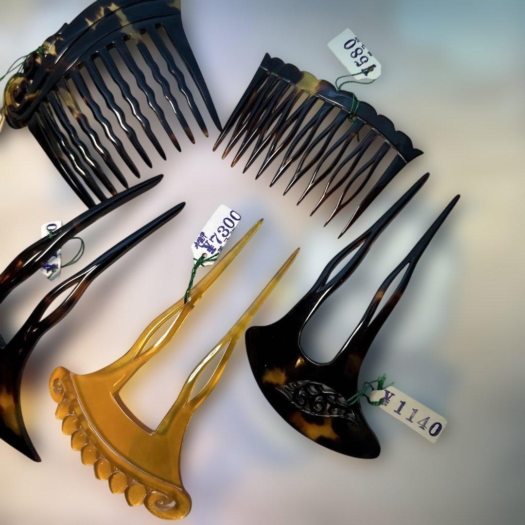 鼈甲製ヘアコーム8個セット