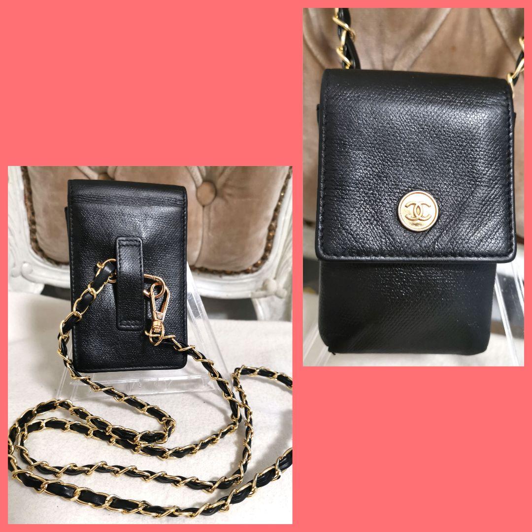 【美品】シャネルCHANEL ポーチ 新品ショルダープレゼント鑑定済
