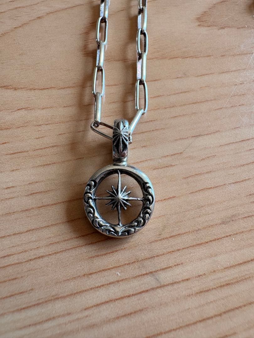 SAAD サード シルバー 太陽 ペンダントトップ【廃盤希少】ナバホチェーン付き