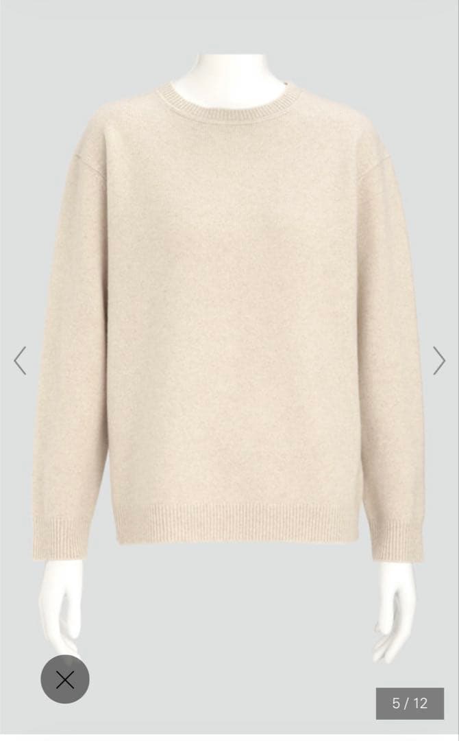 【2026SS セオリーリュクス】フードストール付きニット　カシミヤ混 M38