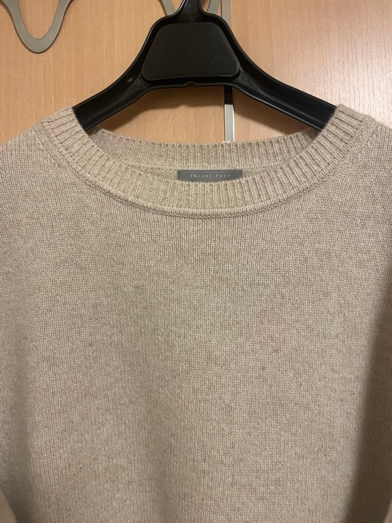 【2026SS セオリーリュクス】フードストール付きニット　カシミヤ混 M38