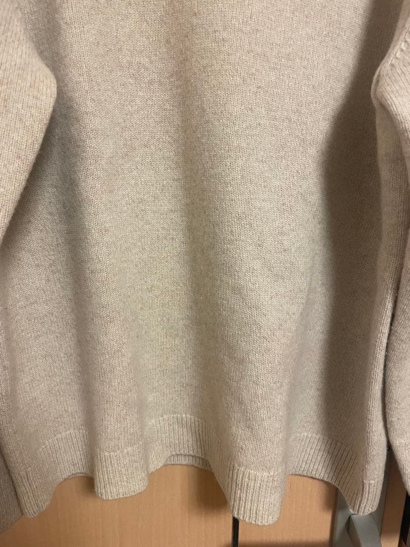 【2026SS セオリーリュクス】フードストール付きニット　カシミヤ混 M38