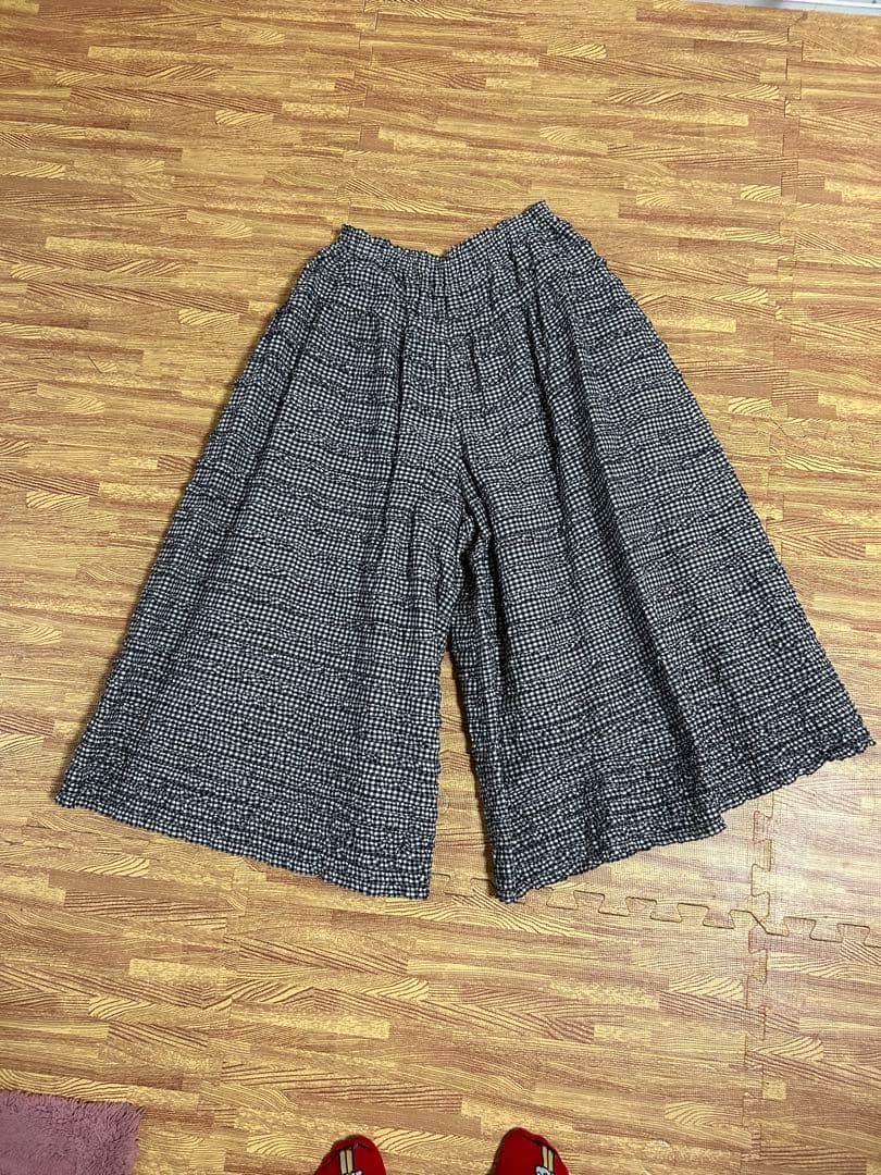 PINK HOUSE ガウチョパンツ ブラックチェック