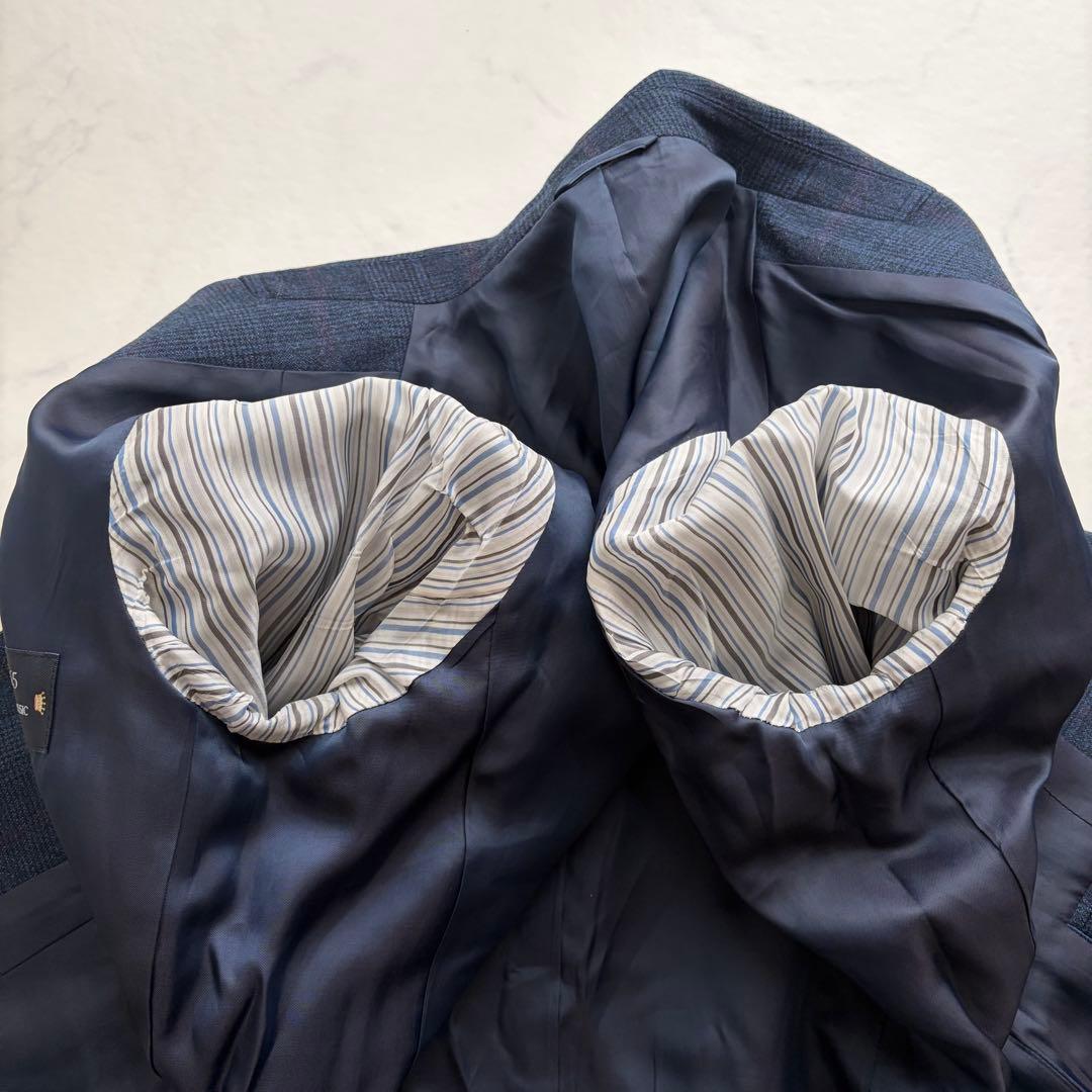 極美品✨スーツカンパニー×REDA パンツスーツ ネイビー グレンチェック 40