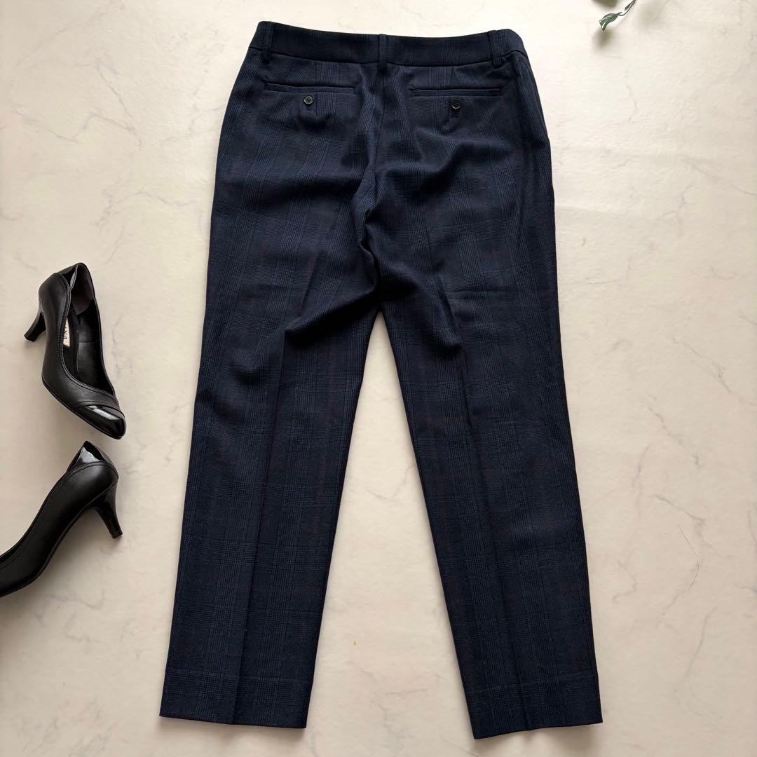 極美品✨スーツカンパニー×REDA パンツスーツ ネイビー グレンチェック 40