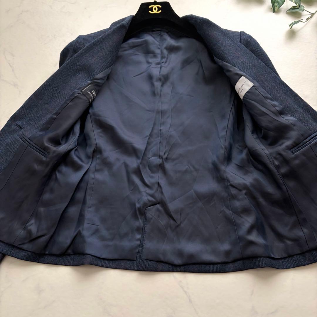 極美品✨スーツカンパニー×REDA パンツスーツ ネイビー グレンチェック 40