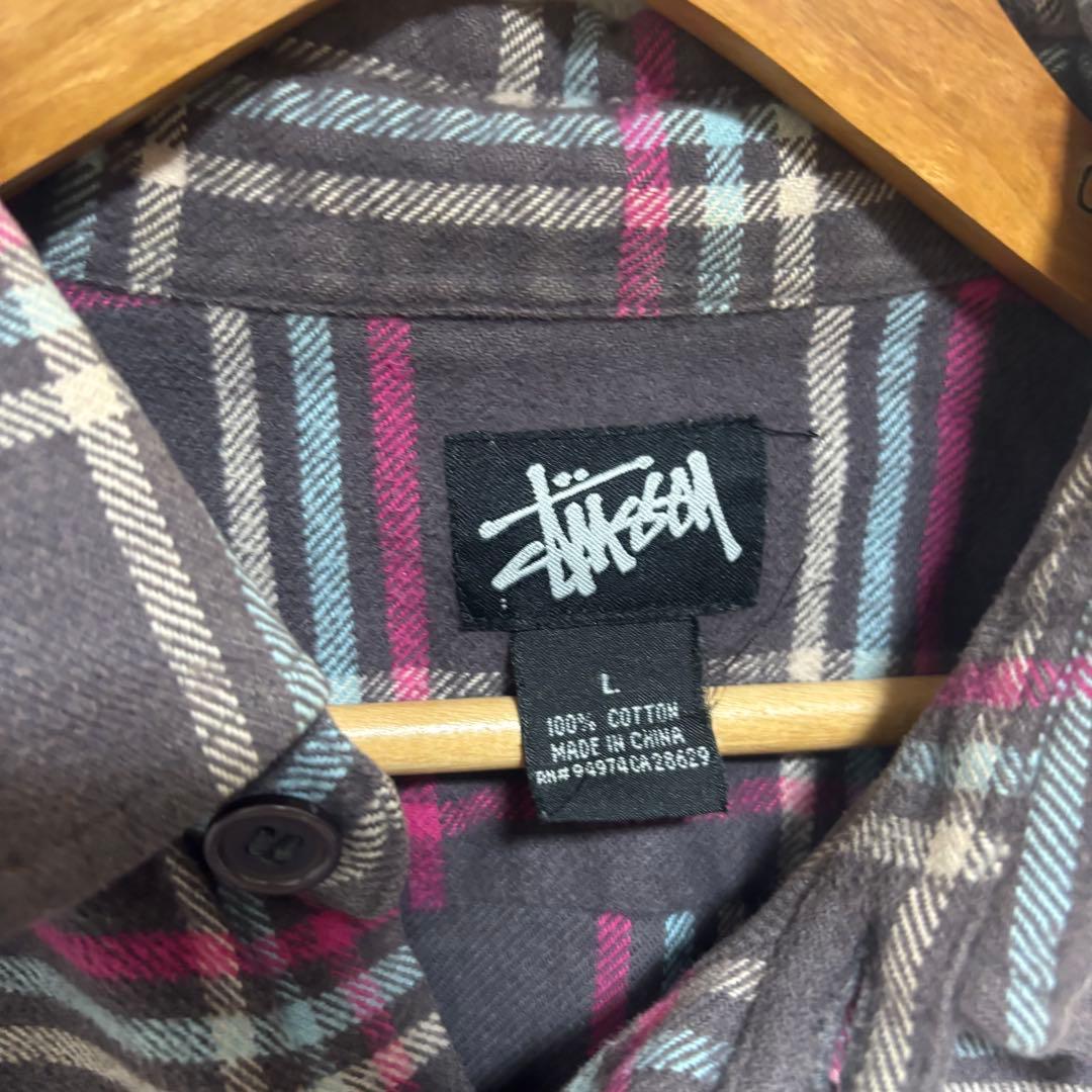 00s old STUSSY ヘビーフランネルシャツ