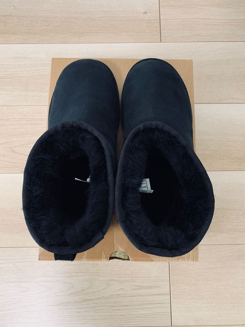 アグ UGG ムートンブーツ W CLASSIC MINI ブラック 25cm