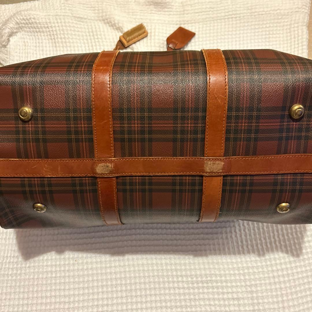 ラルフローレン　グレンチェック　チェック　ポロ　ボストンバッグ　ブラシ付