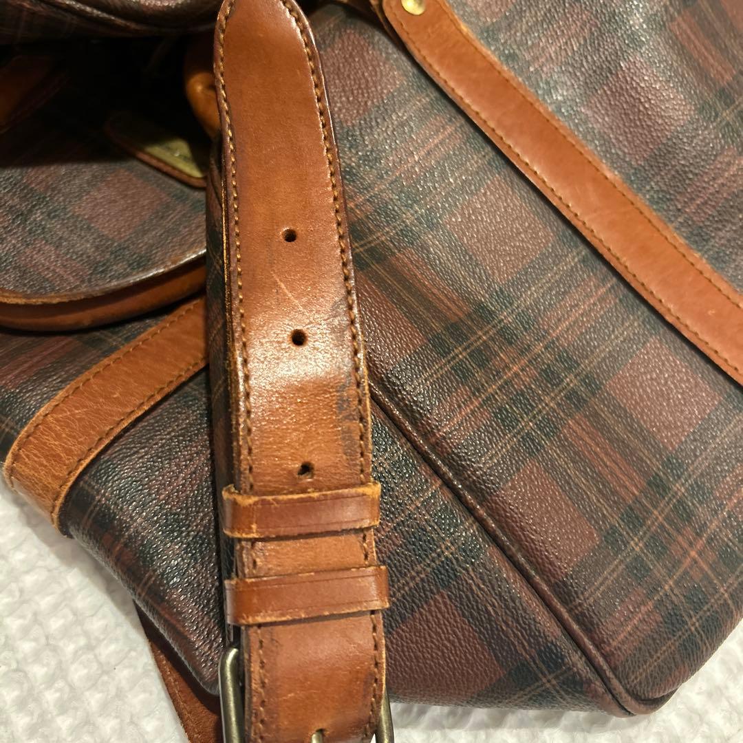 ラルフローレン　グレンチェック　チェック　ポロ　ボストンバッグ　ブラシ付