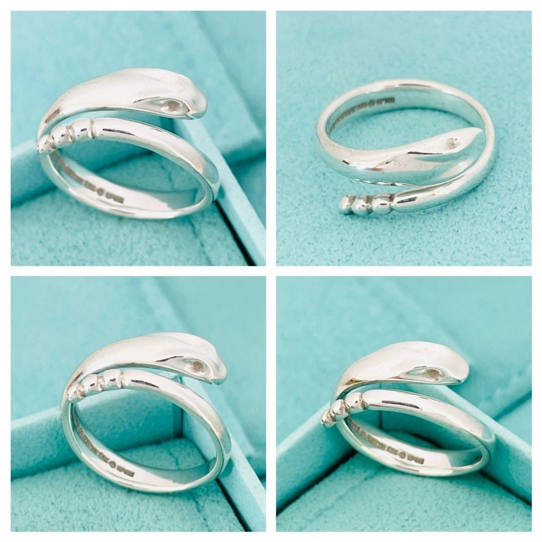 極美品☆ティファニー 指輪 スネーク シルバー925 リング 約7号 蛇 刻印