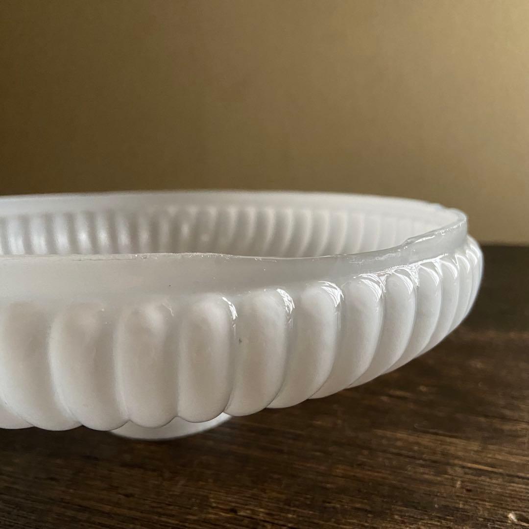 大正浪漫　電笠　乳白ガラス　アンティーク　天井照明