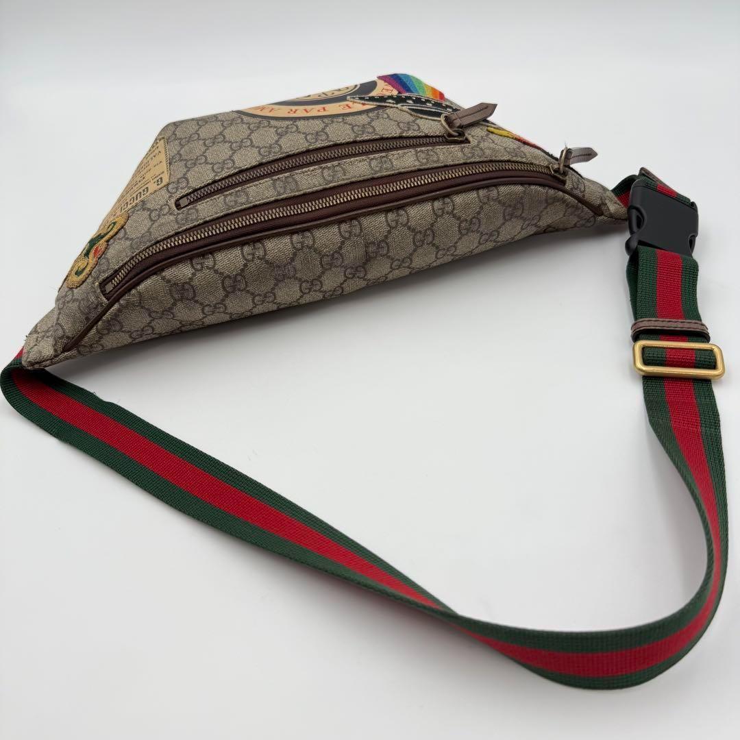 高級　グッチ　クーリエ　シェリーライン GG ウエストバッグ　ボディバッグ