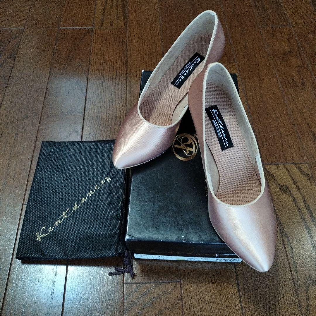 ケントダンス 　22.5R 箱、袋、ヒールキャップ付　 社交ダンスシューズ