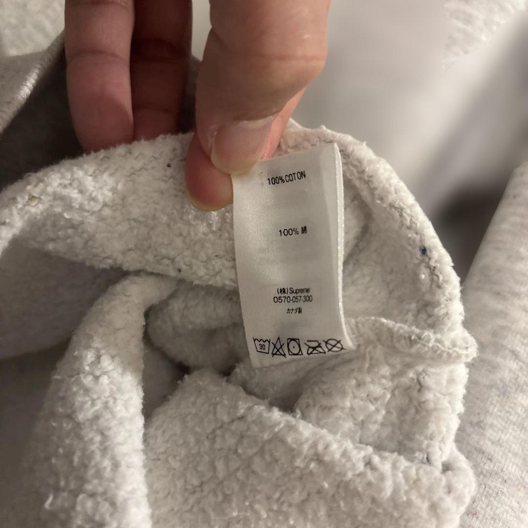 Supreme グレー クルーネックスウェット　small Box logo