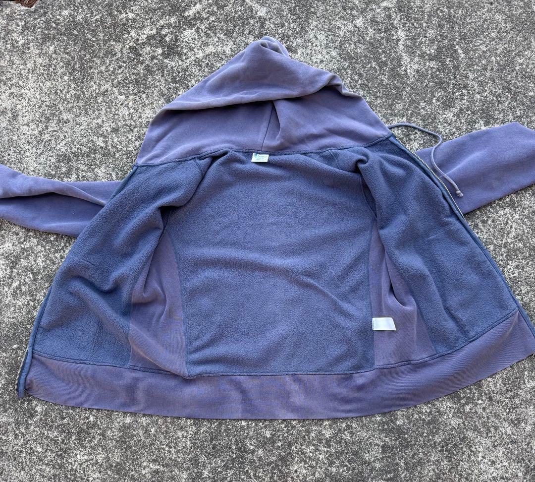70s青単タグ復刻　ナス紺 champion リバースウィーブ　ジップパーカー