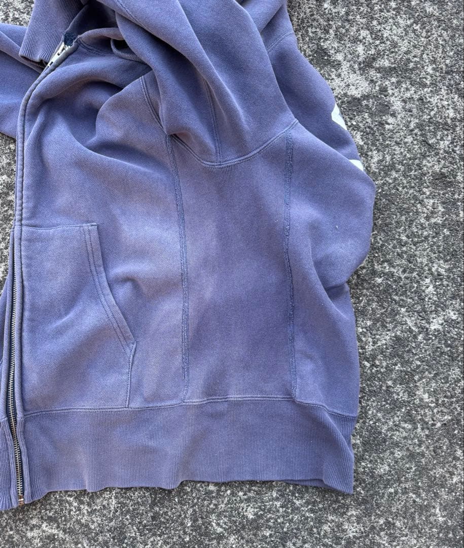 70s青単タグ復刻　ナス紺 champion リバースウィーブ　ジップパーカー