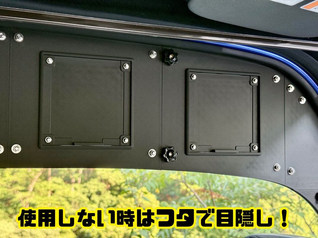 HONDA NVAN専用　換気口キットフルセット　ブラック　助手席側