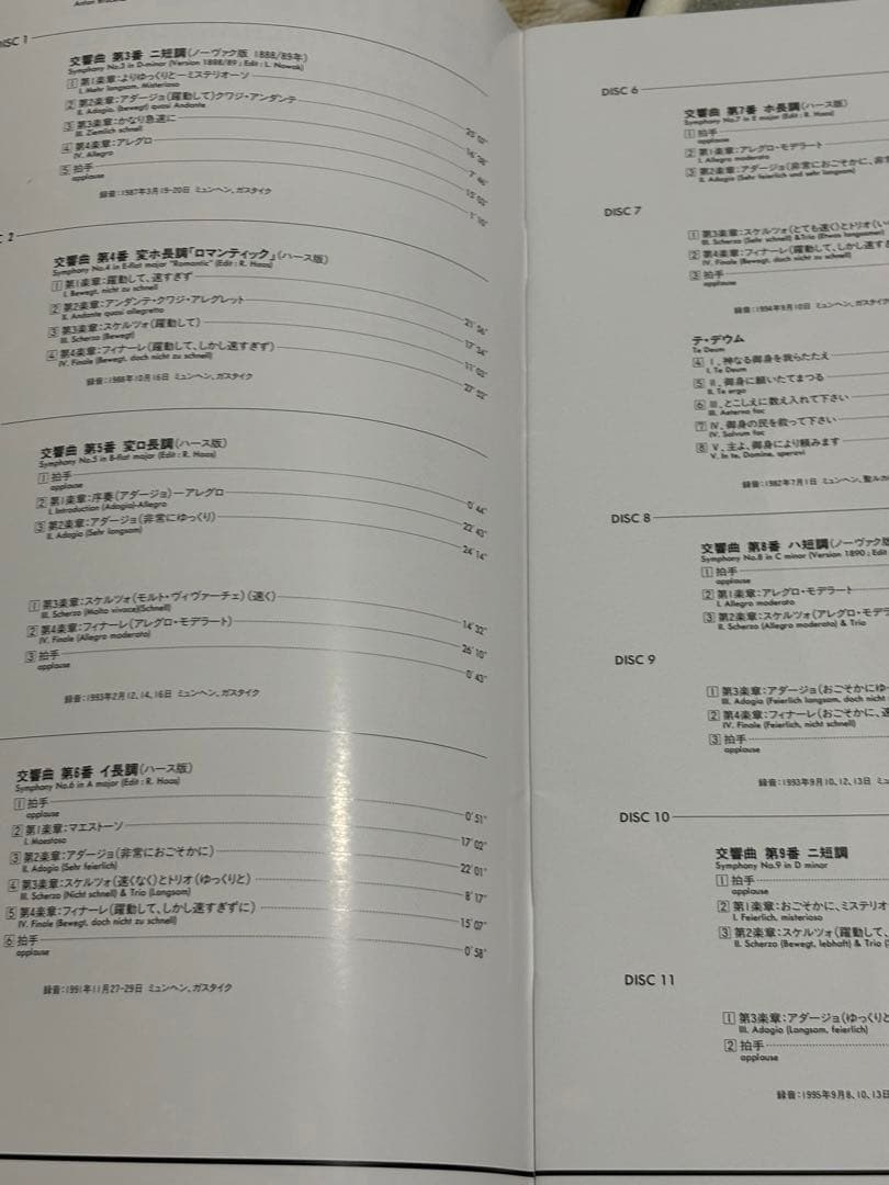 ブルックナー:交響曲第3番～第9番 他 チェリビダッケ/ミュンヘンpo. 他