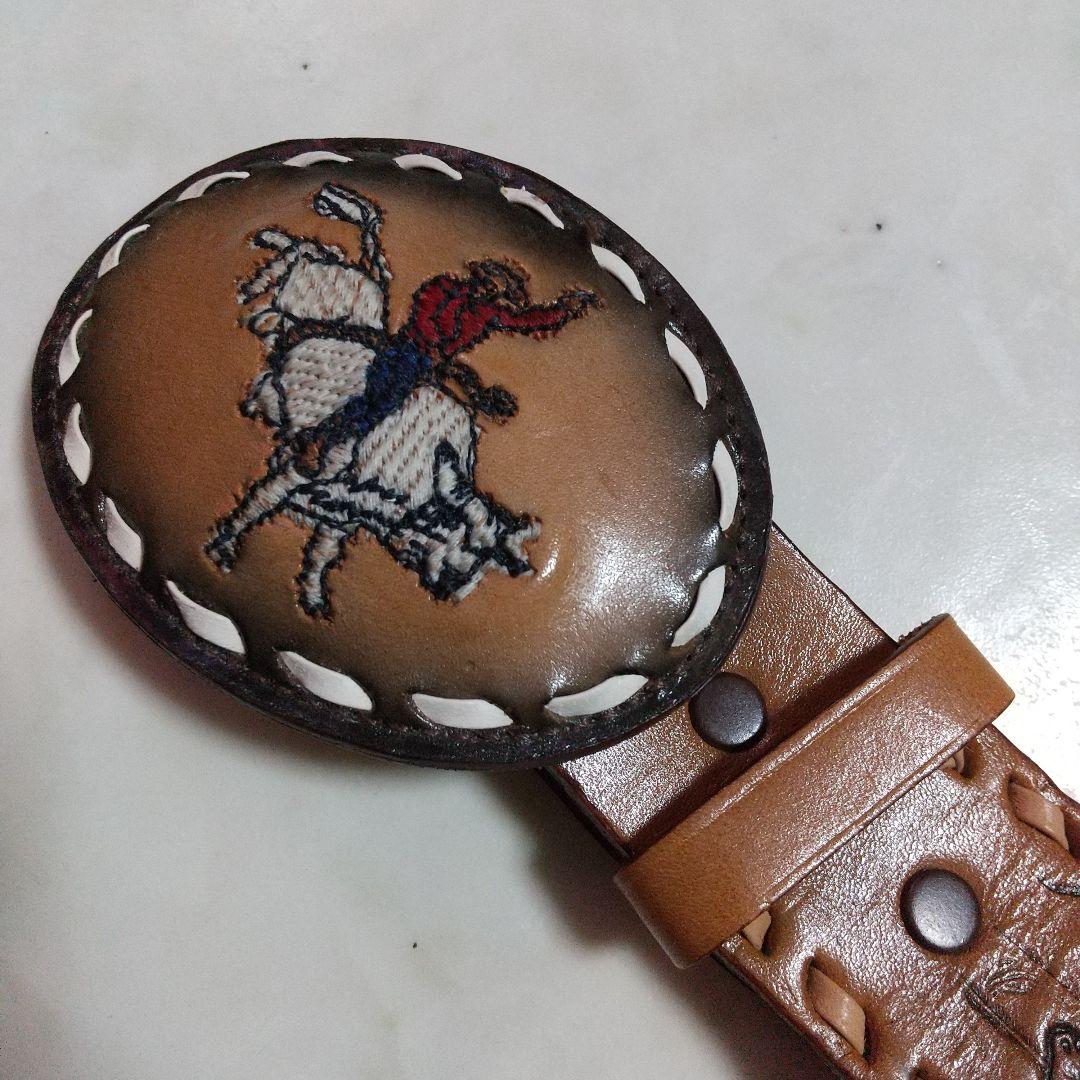 美品 Justin TOP GRAIN COWHIDE カウボーイ ベルト