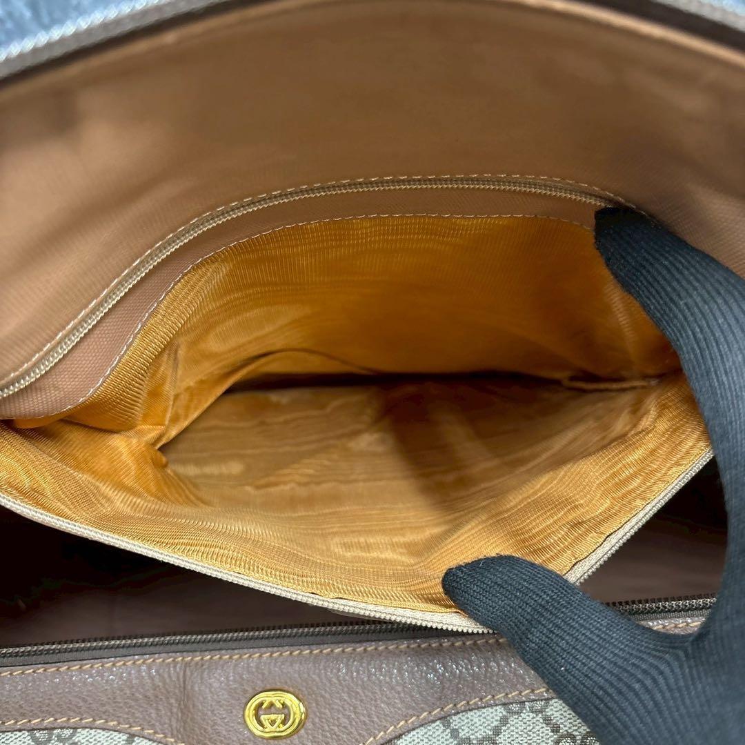 ✨美品✨GUCCI GG ボストンバッグ ベージュ ブラウン 金具 レザー ロゴ