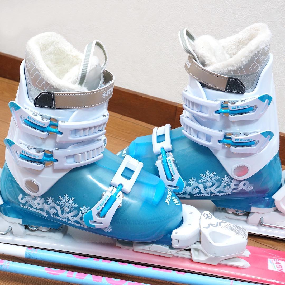 メンテ済 117cm 靴23cm HEAD スキーセット (120)