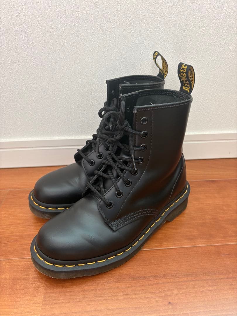 【美品】Dr.マーチン8ホール スムーズレザーレースアップブーツ/UK5