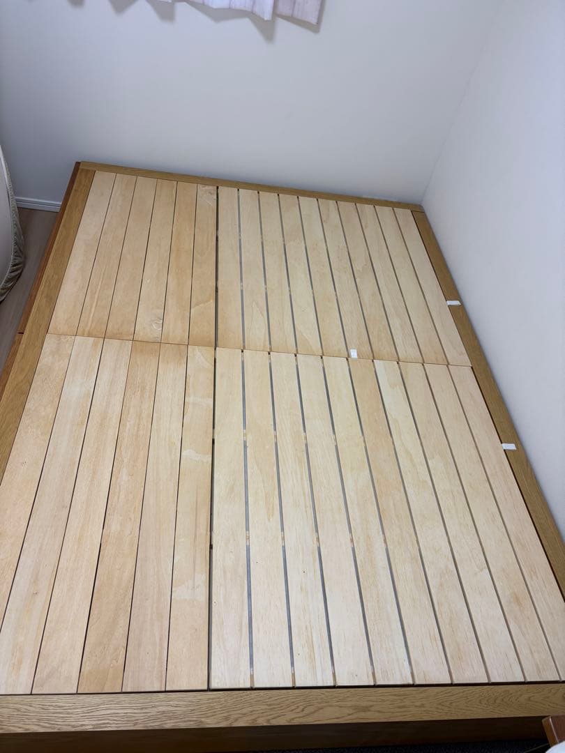 【2/6に削除予定】無印良品　収納ベッド・ダブル・オーク材