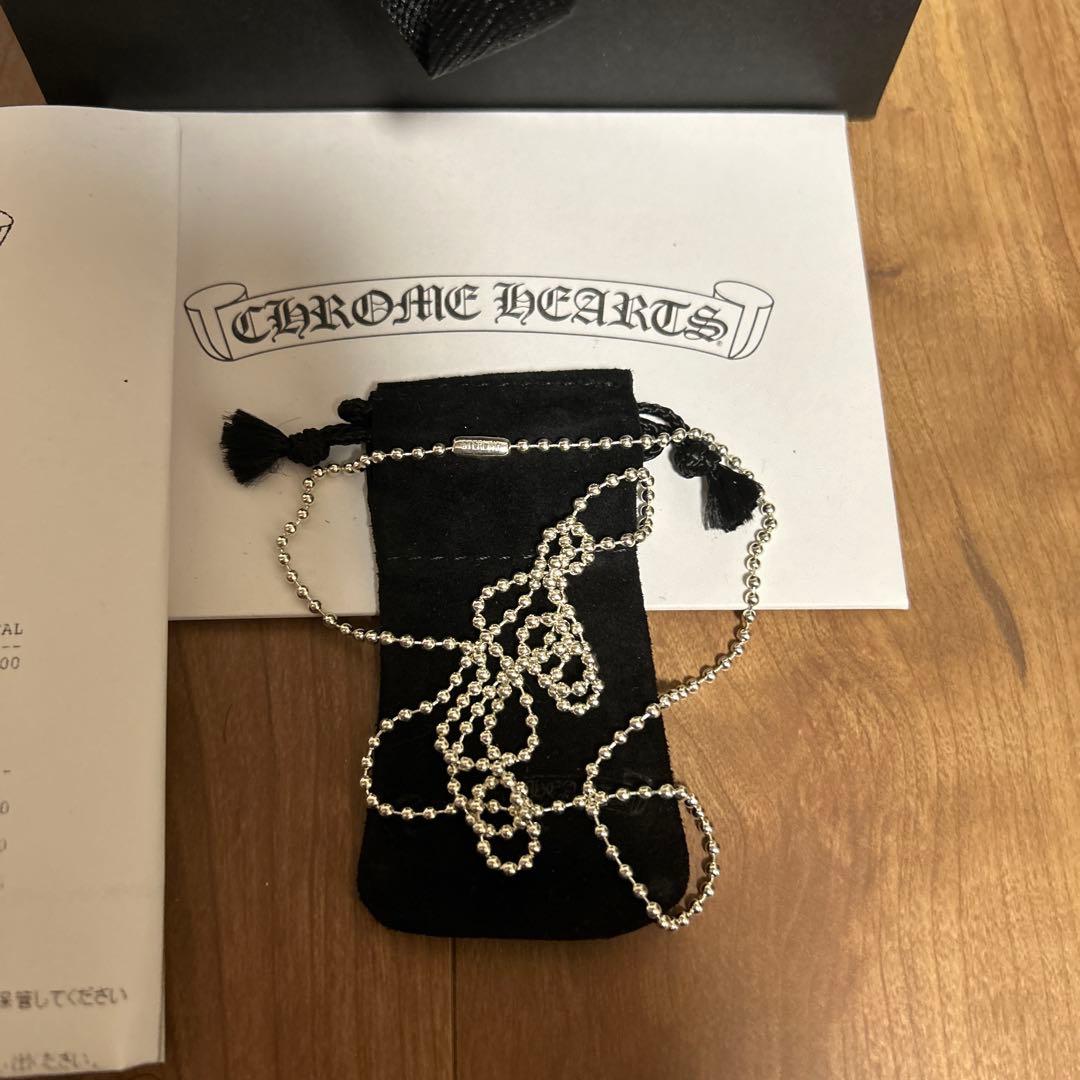 CHROME HEARTS シルバー ボールチェーンネックレス　正規品