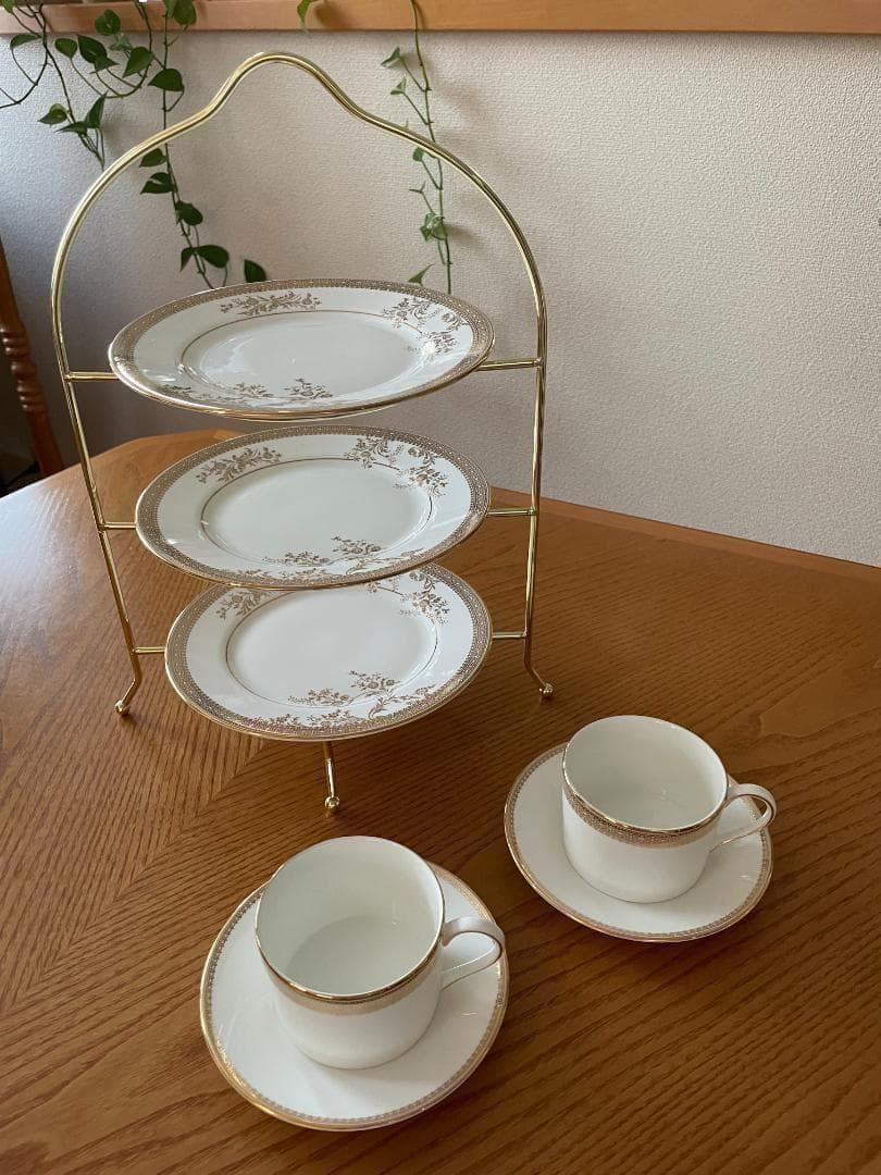 【お買い得！】3段 アフタヌーンティースタンド ケーキスタンド 4個